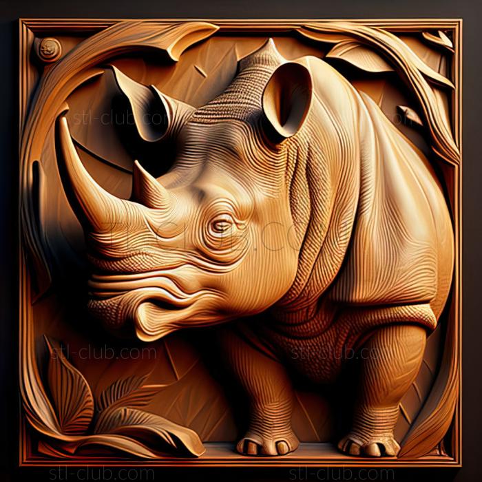 3D model st Clara rhinoceros famous animal (STL)